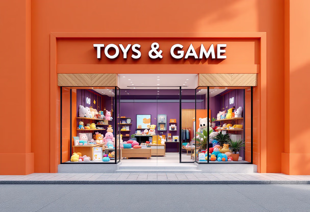 image of store exterior (for a toys & game store)