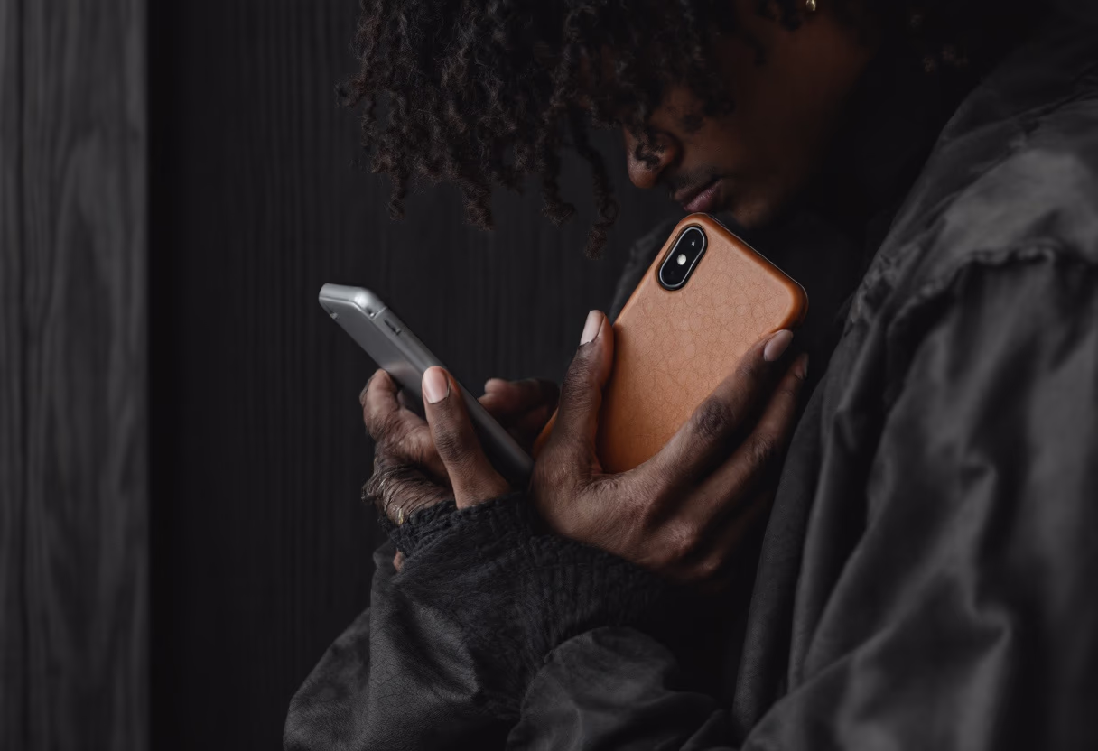 image of a person using a smartphone