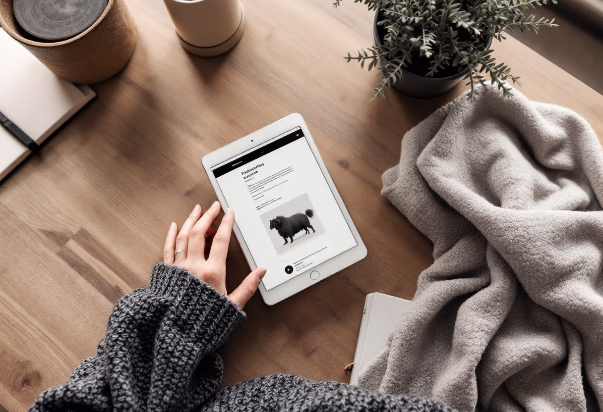 image of an individual using productivity software