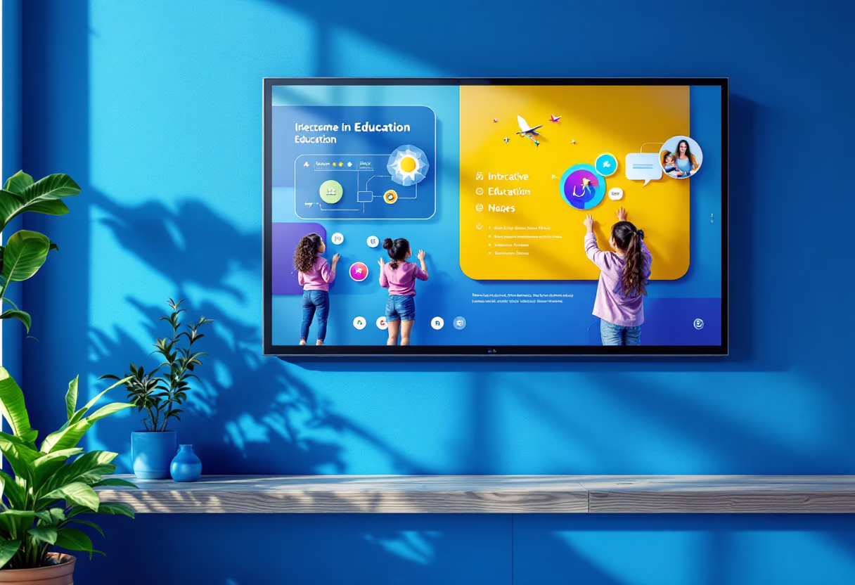 interactive educational tool on wall mount