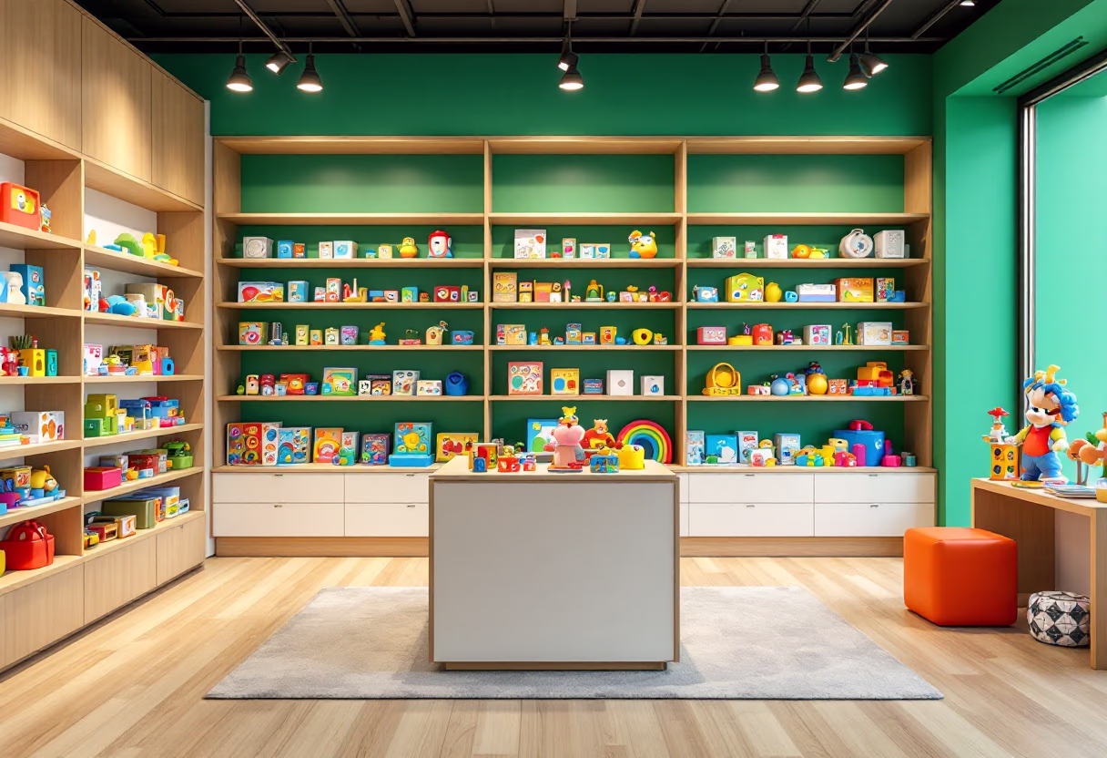 [background image] retail environment (toys & game store)